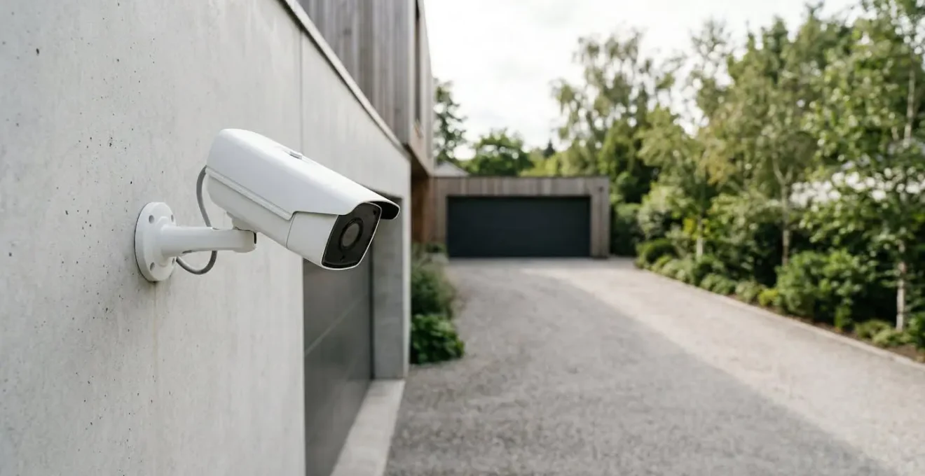 Caméra de surveillance bullet professionnelle montée sur mur extérieur pour surveillance longue distance