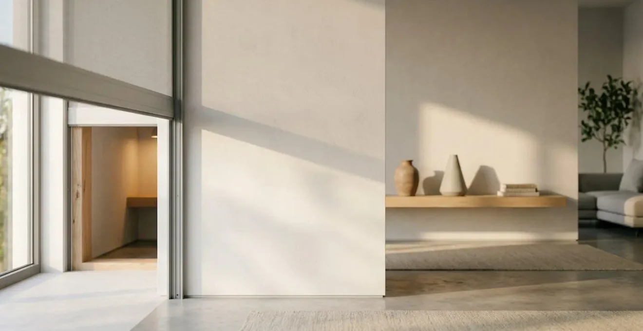 Interface de contrôle domotique moderne centralisée gérant caméras de sécurité et volets roulants