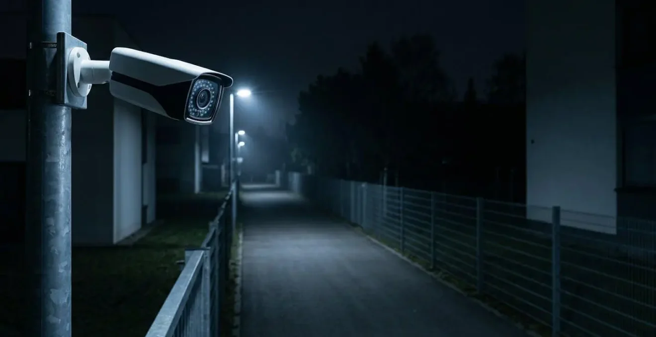 Système de surveillance nocturne professionnel avec caméra infrarouge permettant l'identification faciale à longue distance dans l'obscurité complète