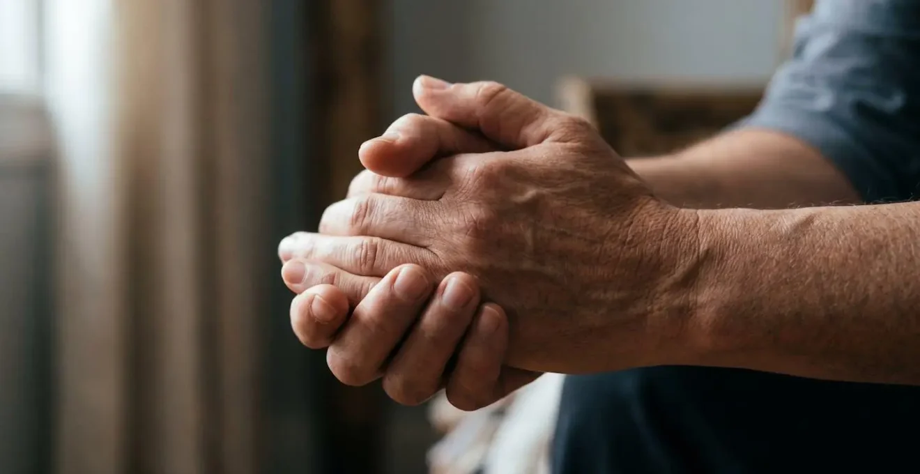 Gros plan sur des mains tenant symboliquement la notion de justice et de réparation