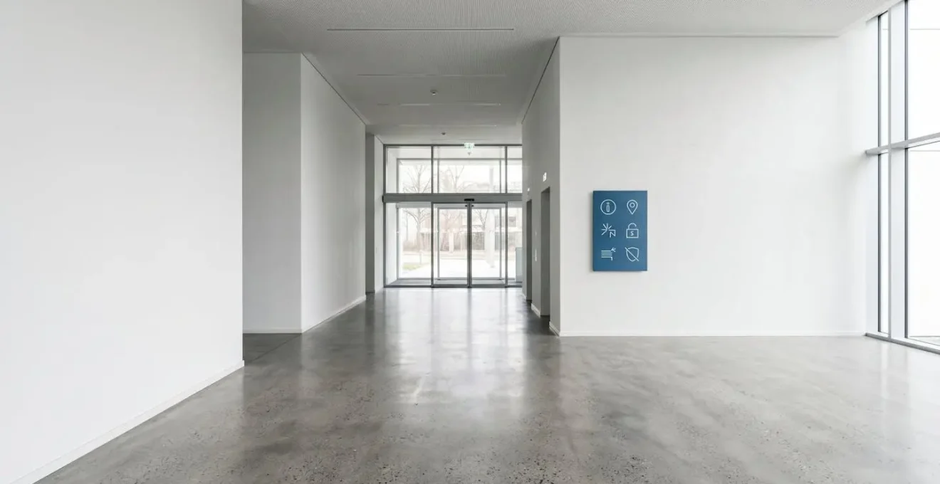 Panneau d'information sur la vidéosurveillance installé à l'entrée d'un établissement professionnel