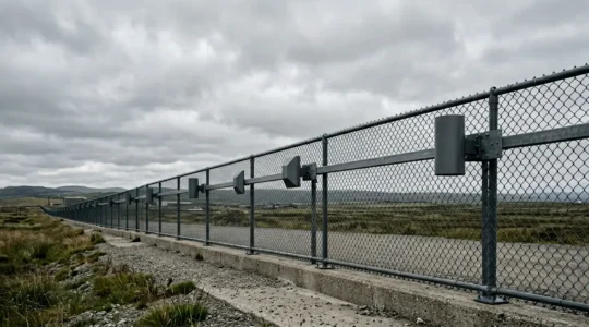 Périmètre de sécurité d'une usine industrielle avec technologies de détection moderne