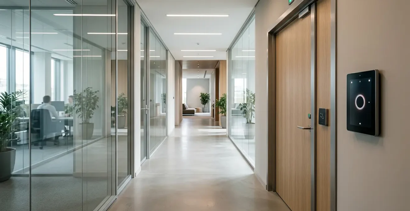 Contrôle d'accès sécurisé pour salle confidentielle en entreprise