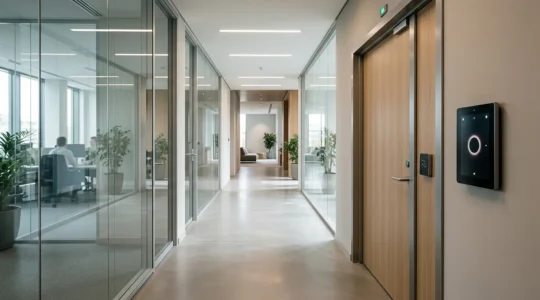 Contrôle d'accès sécurisé pour salle confidentielle en entreprise